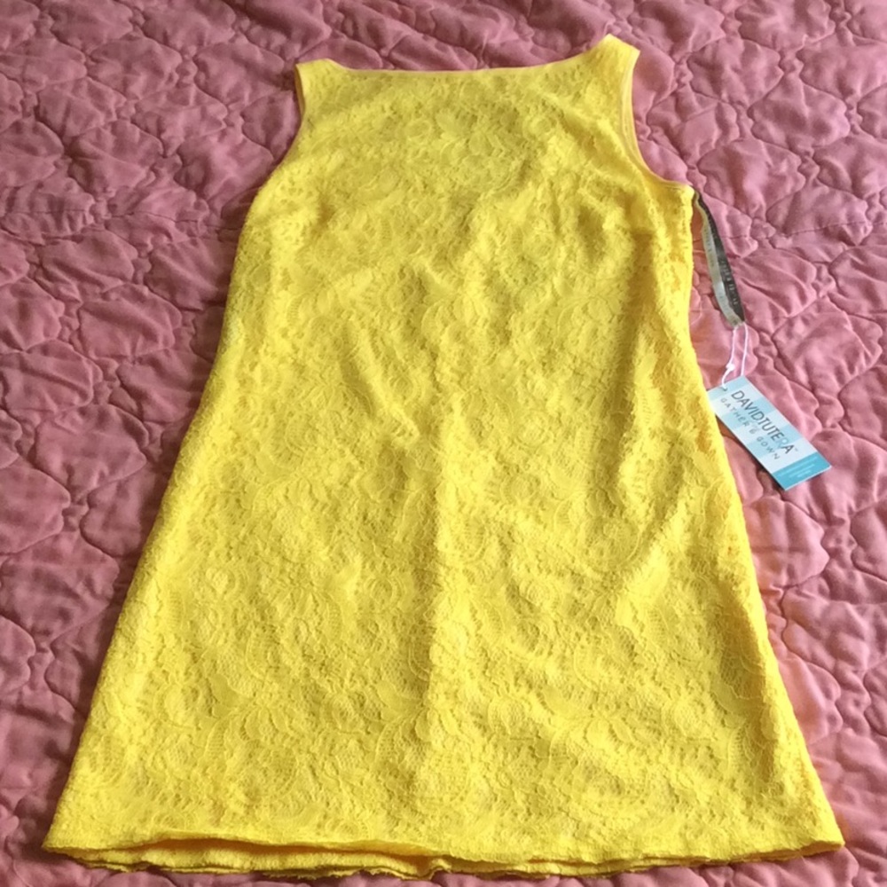 DavidTutera  for Gather & Gown Yellow Shift Dress Sleeveless size 8